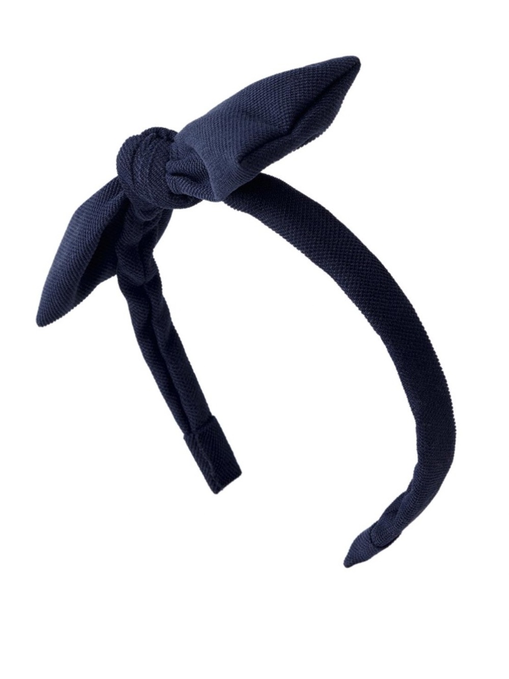 Zara Navy Knotted Bow Headband for Kids